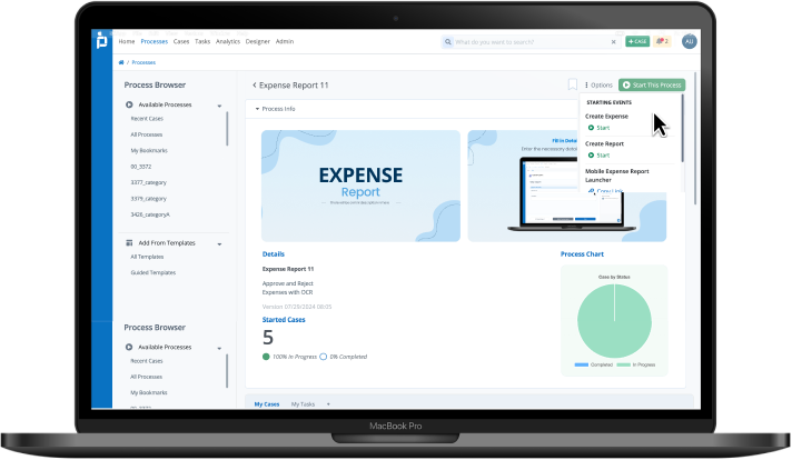 ProcessMaker - Rapports de dépenses